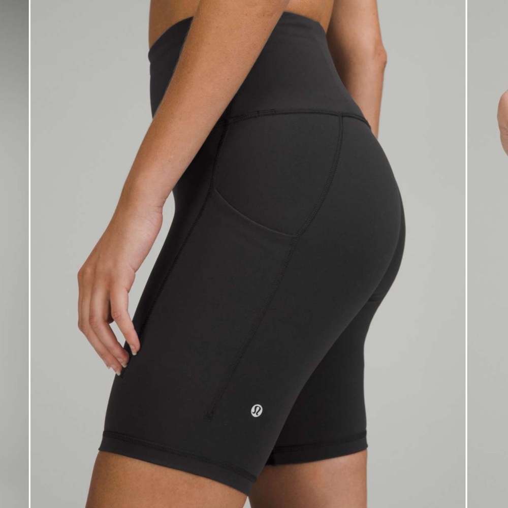 lululemon wunder train shorts with pockets 8” - biker shorts - black - size 8